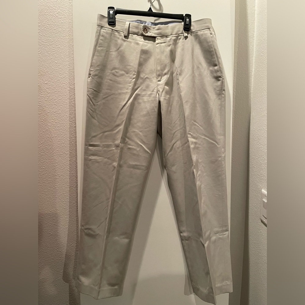 Kirkland Cotton Classic Trousers Pants Tan/Beige Soft Fabric 32x30”